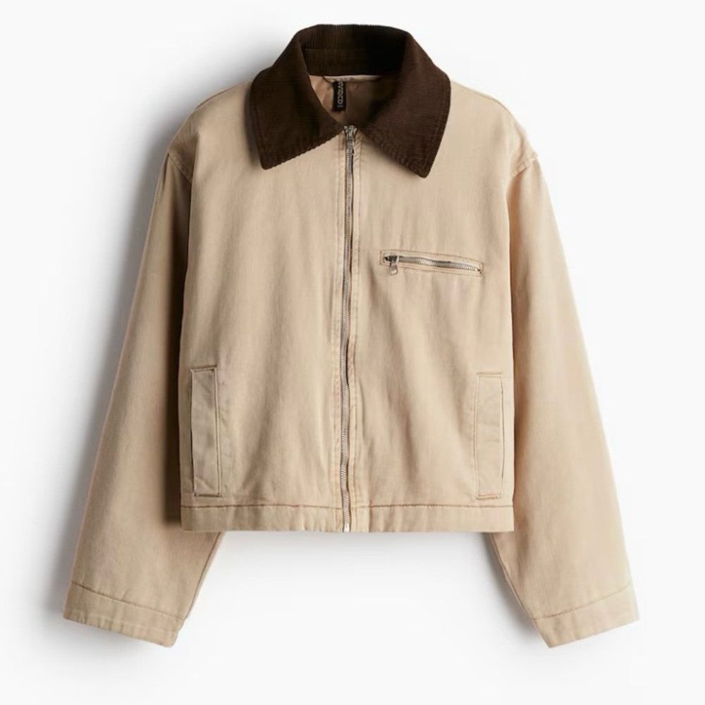 H&M Twill Jacket w/ Corduroy Collar